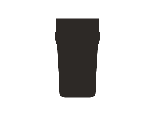 Siluett av pintglas.